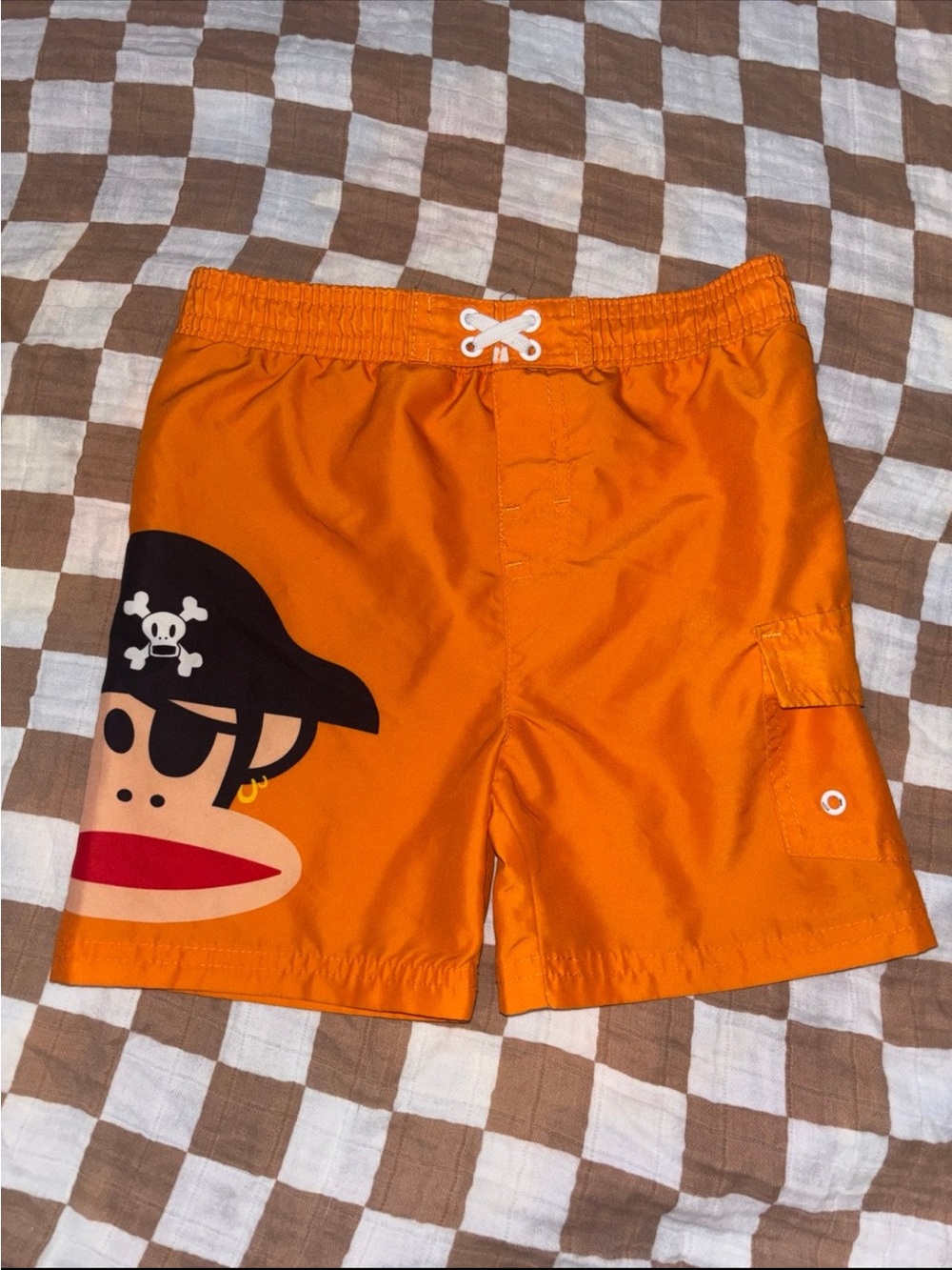 Paul Frank Orange Pirate Graphic Swim Shorts